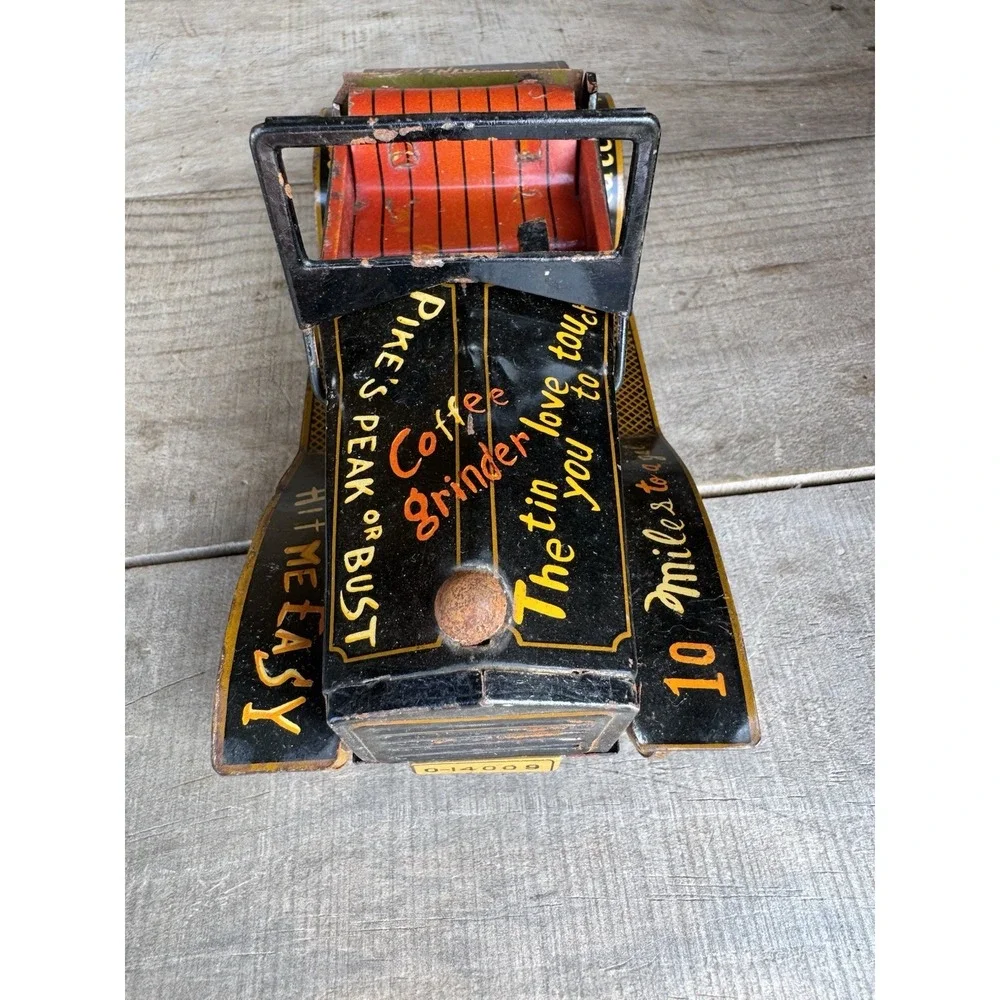Vintage Very RARE Japan Metal Tin LINE MAR‎ toys Automobile Car 0-14009